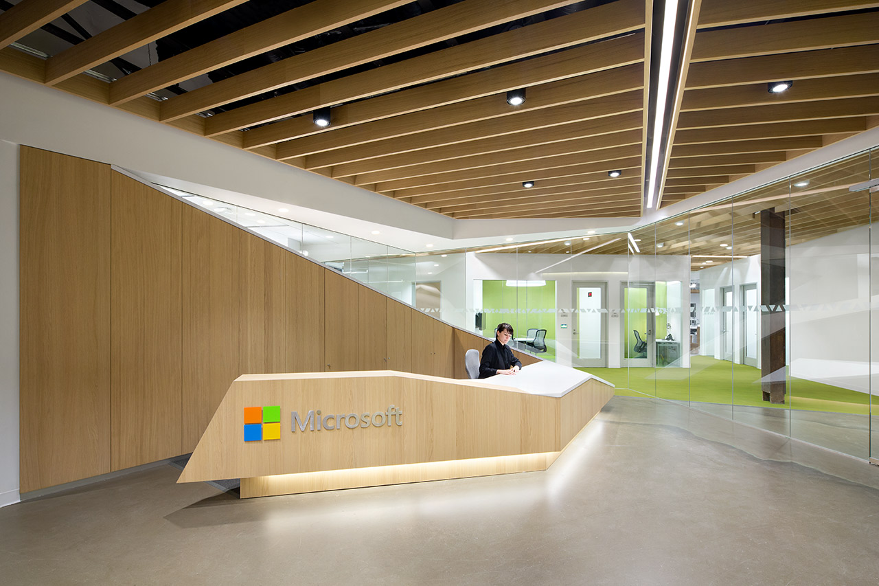 Microsoft development centre chose the Linea Wood Baffles