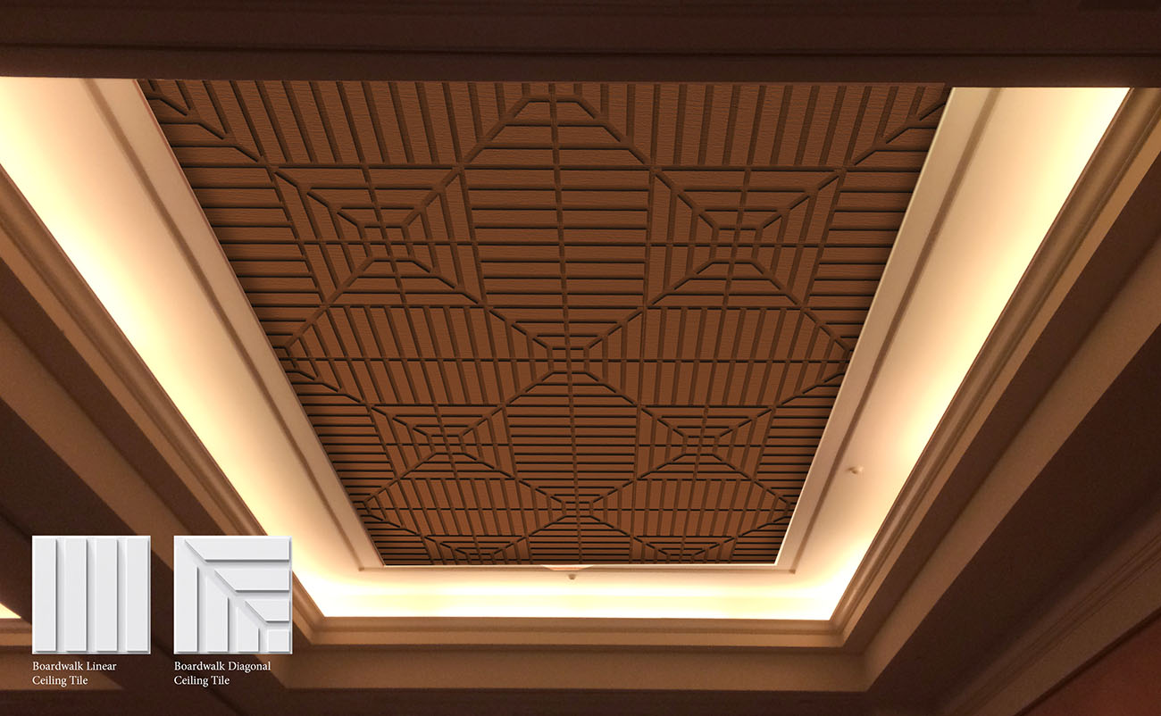 Boardwalk ceiling tiles showcase