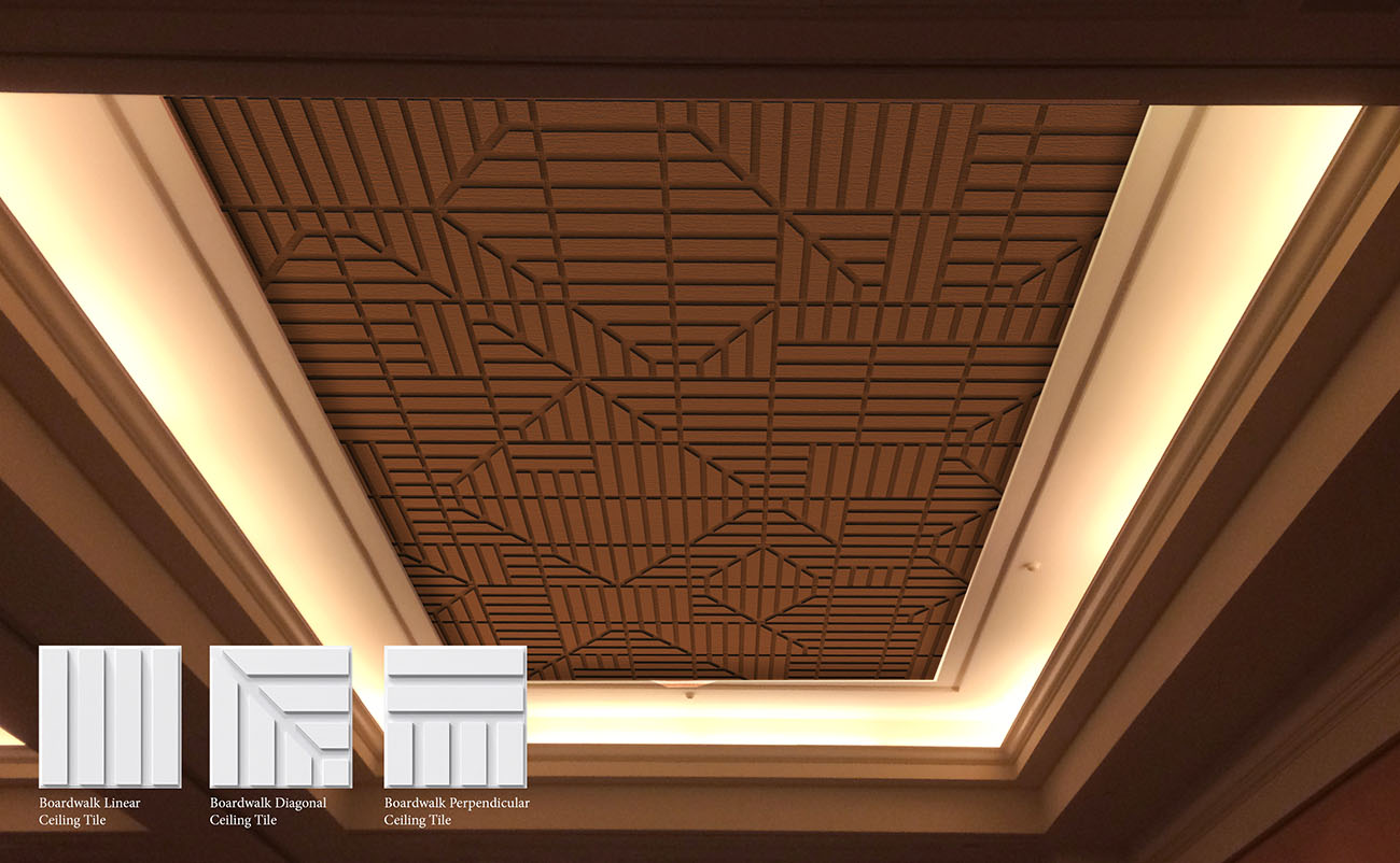 Boardwalk ceiling tiles showcase