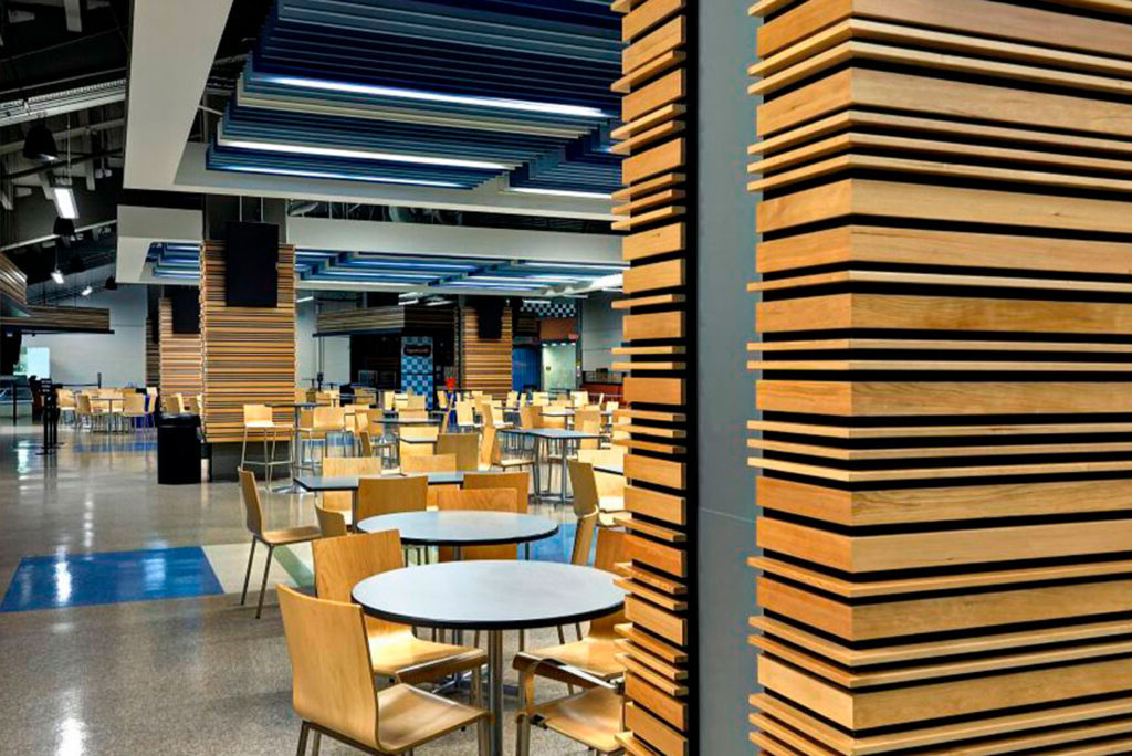 LINEA Mixed Grille: Customizable linear wood slat system for walls and ceilings