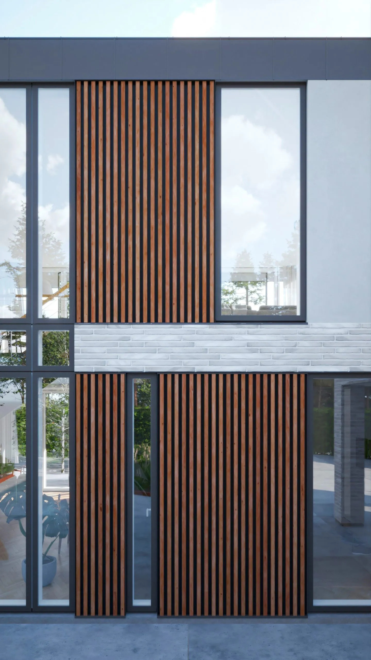 Schmitt&co - AluWood - exterior wood slat wall panels