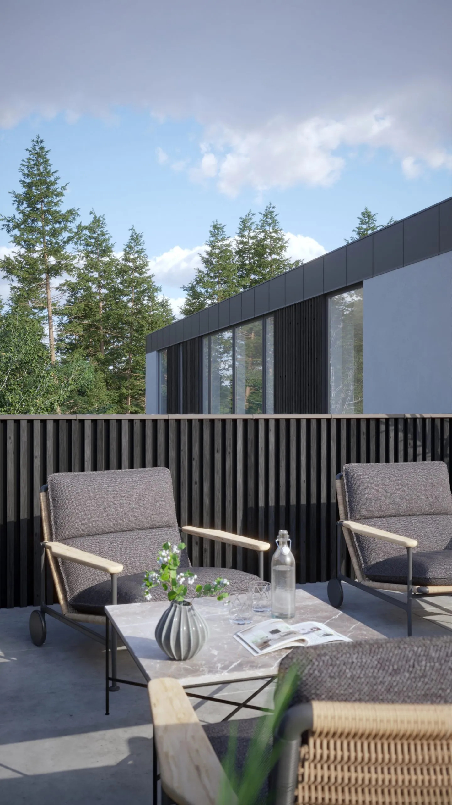 Schmitt&co - AluWood - exterior wood slat wall panels