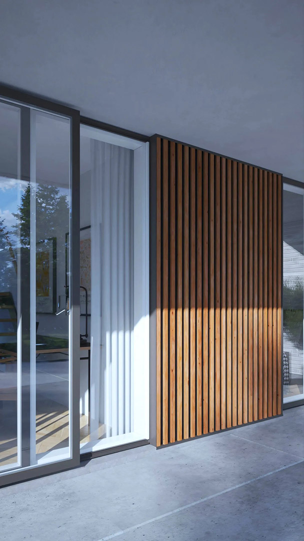 Schmitt&co - AluWood - exterior wood slat wall panels