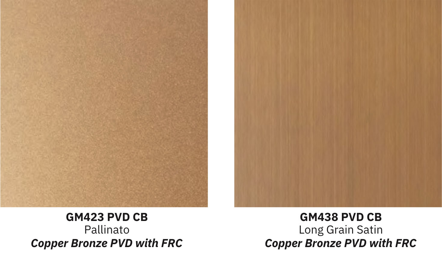 Gage colored PVD stainless steel panels CB