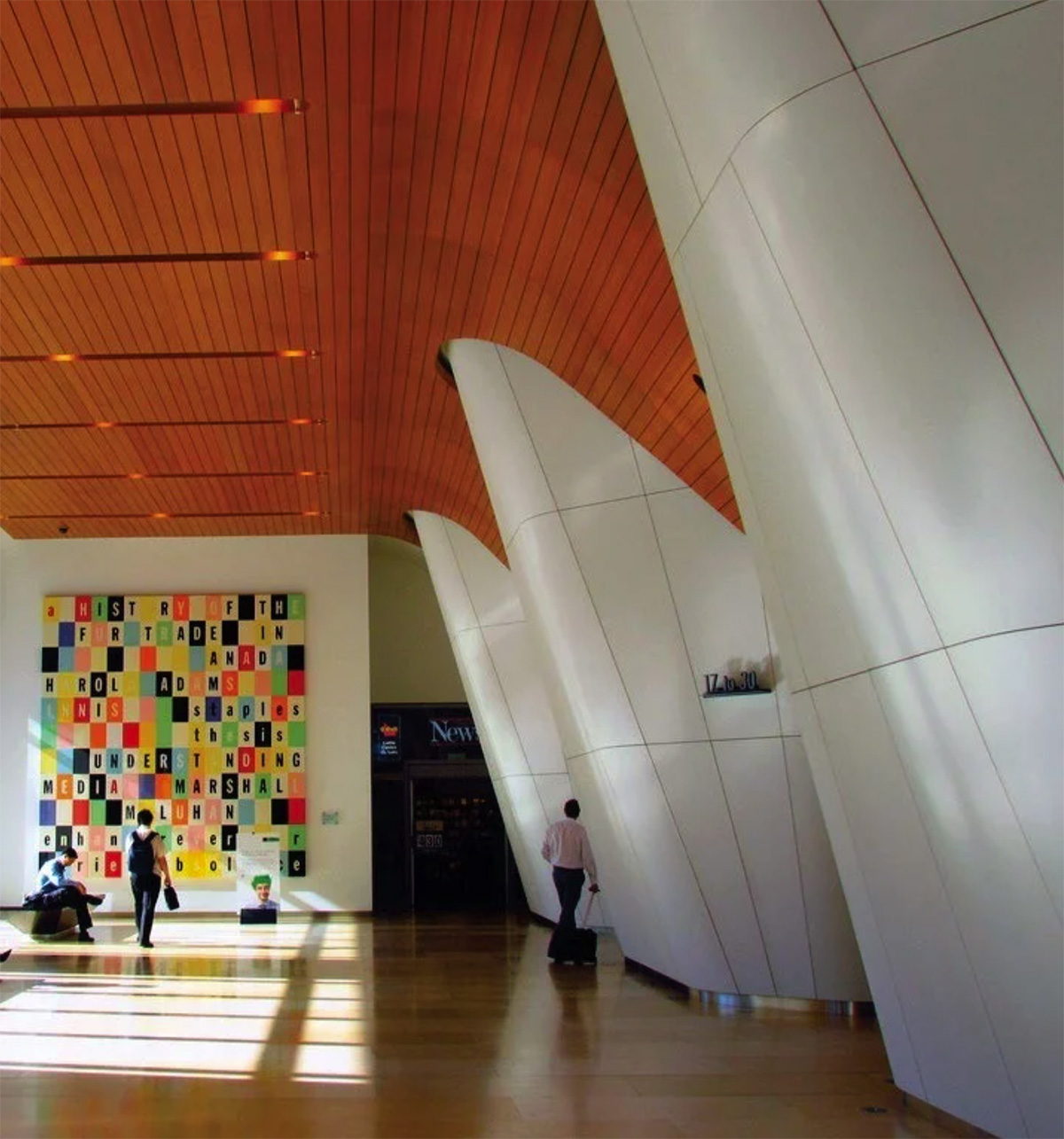 SchmittCo - Formglas QuarryCast - colored textured curved and angular panels, RBC centre - Toronto